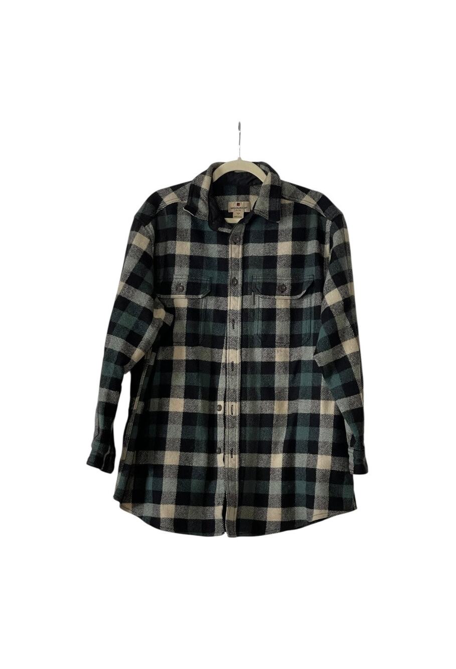 Vintage Woolrich Flannel Shirt Plaid Wool Jacket shacket Large